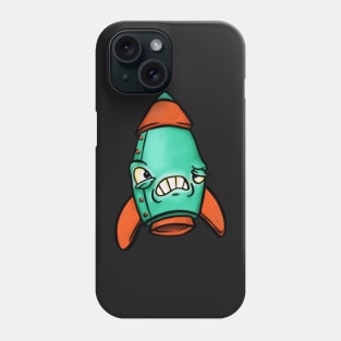 Old-School Space Rocket Phone Case