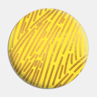 Yellow Gold colored abstract lines pattern Pin