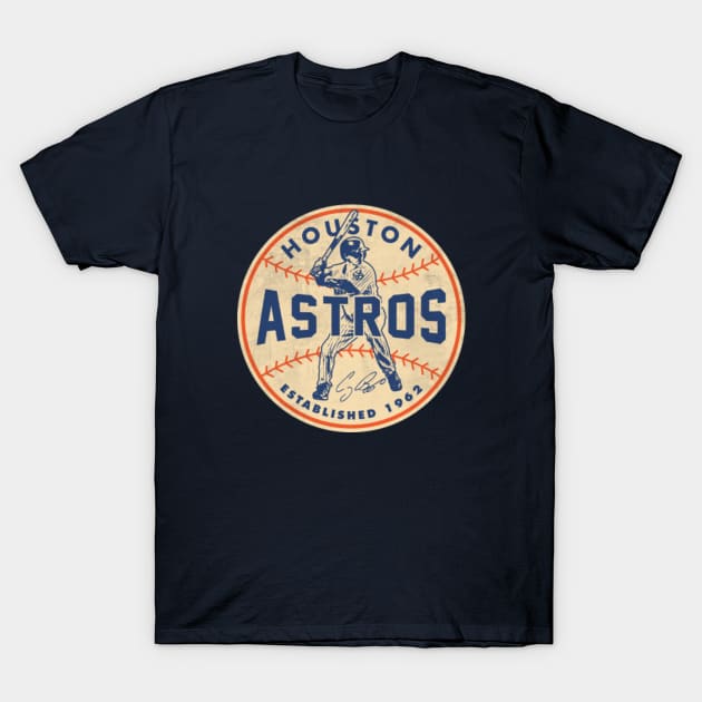 Houston Astros Craig Biggio 1 by © Buck Tee Originals - Houston Astros -  Long Sleeve T-Shirt
