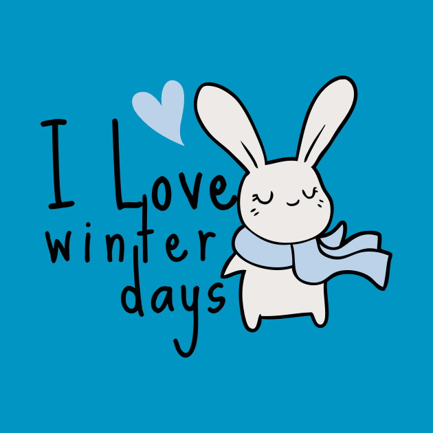 Winter Bunny Rabbit December Cute Funny Happy Gift Sarcastic Rain Snow Animal Birthday by EpsilonEridani