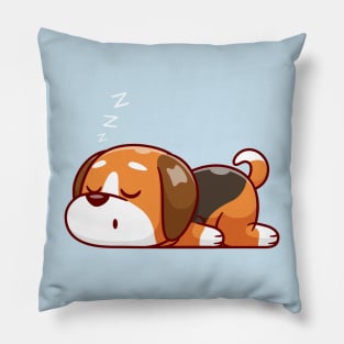 Cute Dog Sleeping Cartoon Pillow