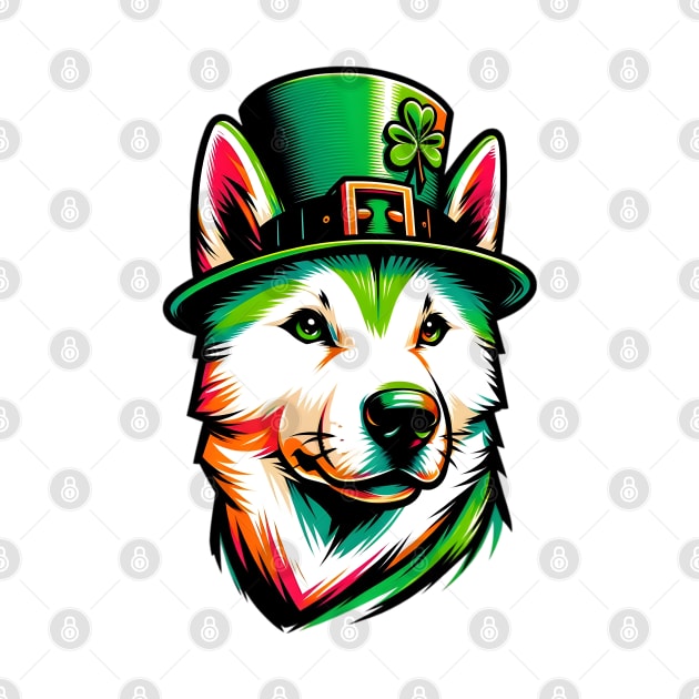 Jindo Dog Embraces Saint Patrick's Day Festivity by ArtRUs