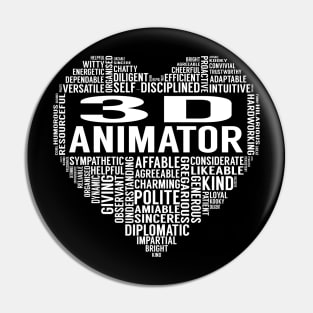 3D Animator Heart Pin