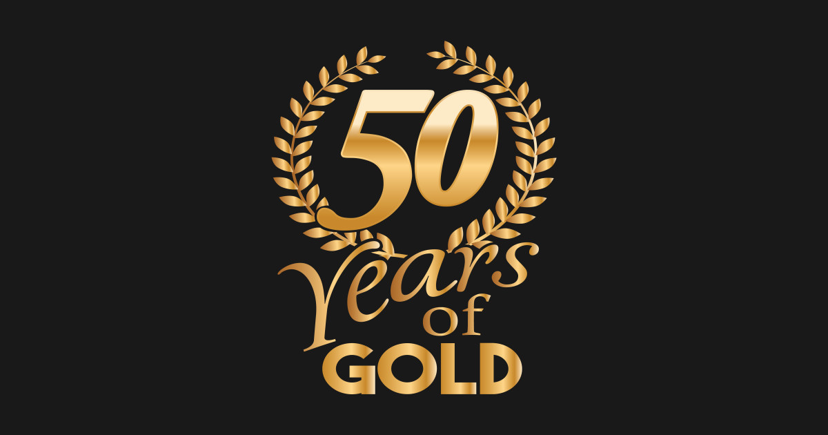50 years gold 50 Years Old TShirt TeePublic