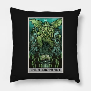 The Hierophant Tarot Card Cthulhu H.P. Lovecraft Horror Gothic Gifts Pillow