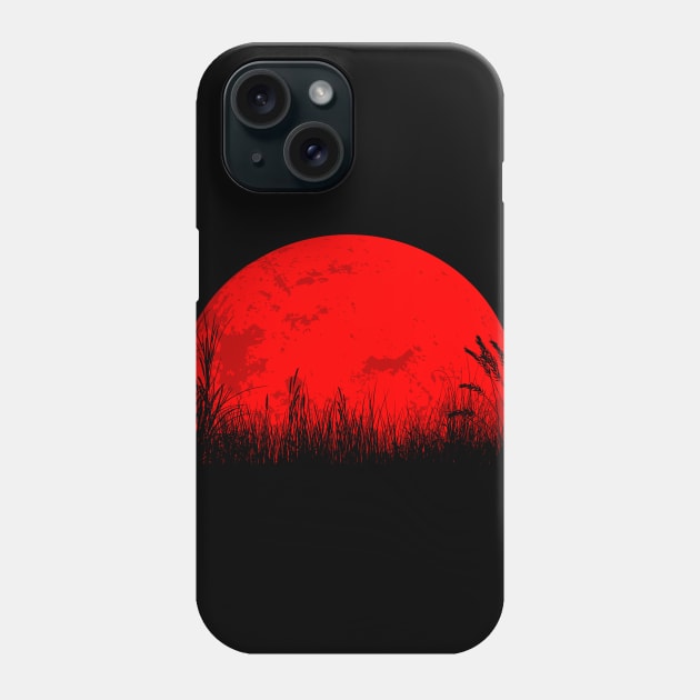 Red moon Phone Case by mercert