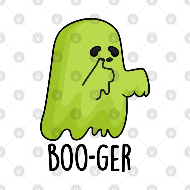 Boo-ger Cute Halloween Booger Ghost Pun by punnybone