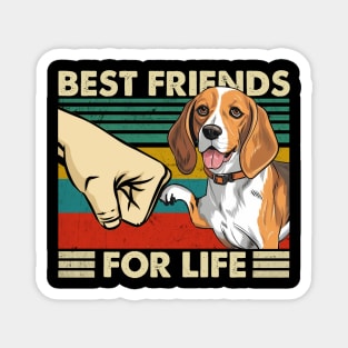 Best Friends For Life Beagle Love, Tee Trendsetter Triumphs Magnet