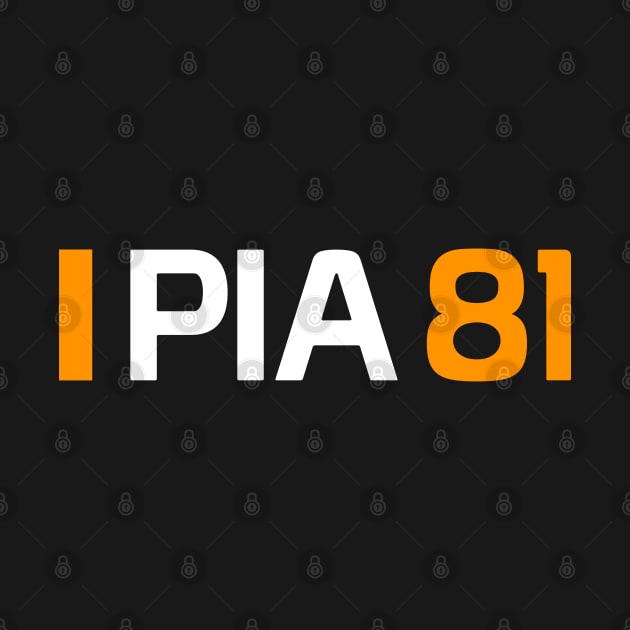 PIA 81 Design - White Text. by Hotshots