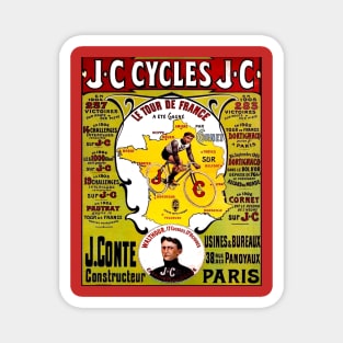 J,C Cycles Tour De France Advertising Print Magnet