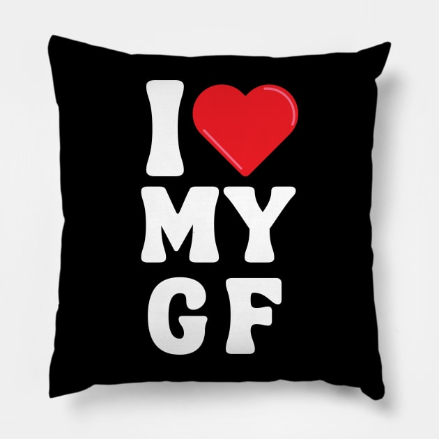 I Love My Girlfriend Pillow by Xtian Dela ✅