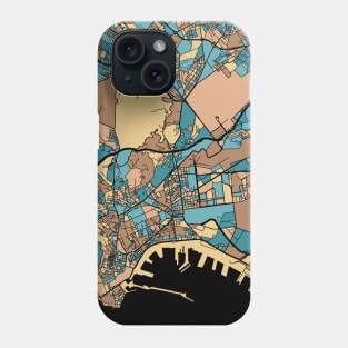 Naples Map Pattern in Mid Century Pastel Phone Case