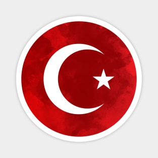 Watercolor Turkish Flag Magnet