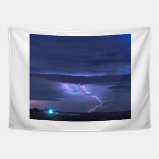 Prairie Lightning Storm Tapestry