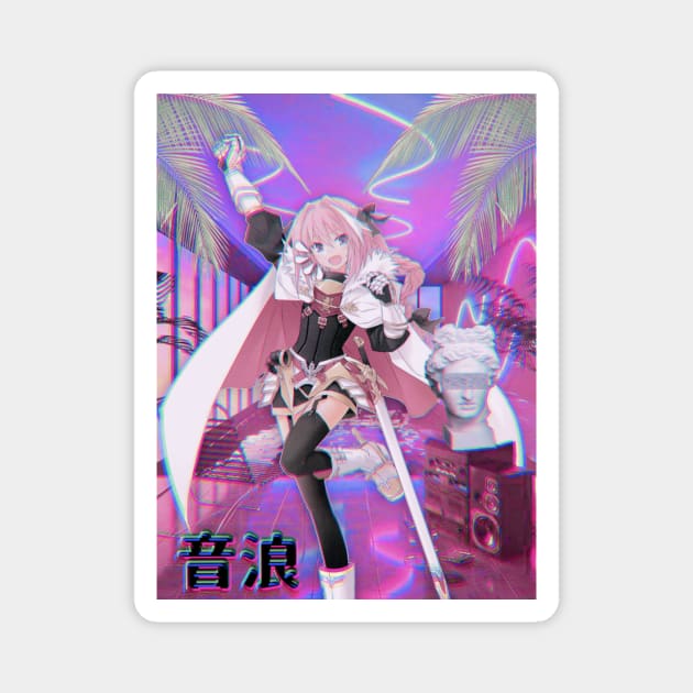 Astolfo Vaporwave 2.0 Magnet by jadehydra