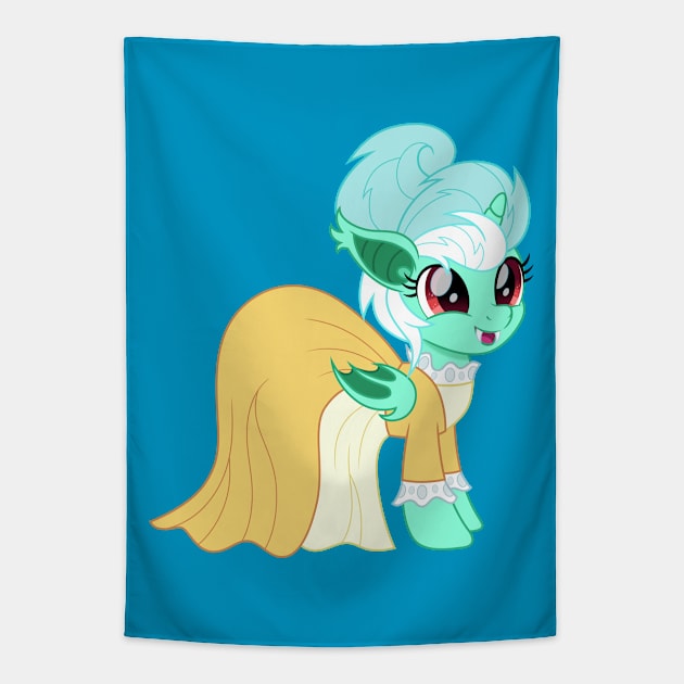 Lyra Heartstrings bat pony dressed Tapestry by CloudyGlow