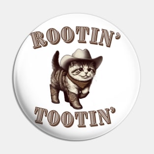 Rootin' Tootin' Cowboy Cat Pin