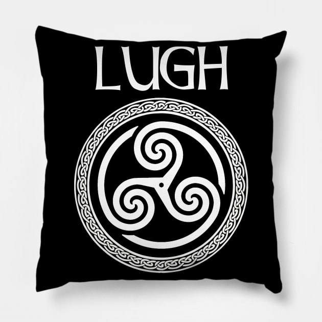 Lugh Celtic God of Kings, Justice and Arts Pillow by AgemaApparel