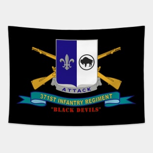 371st Infantry Regiment - Black Devils (V0) w Br - Ribbon Tapestry