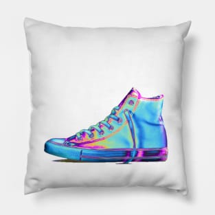 Electric Holographic Sneaker Pillow