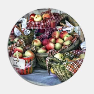 Baskets of Apples Pin