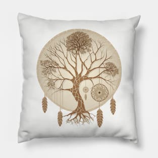 Dream Catcher Tree - Designs for a Green Future Pillow