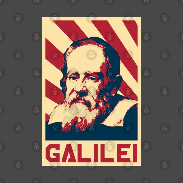 Galileo Galilei Retro Propaganda by Nerd_art