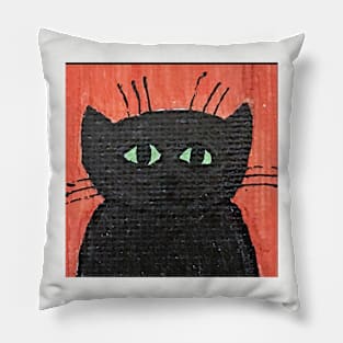 Whimsical Cat Portrait #14 Pillow