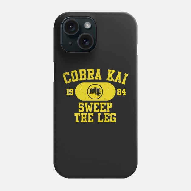 Cobra Kai Vintage tee (fist) Phone Case by finnyproductions