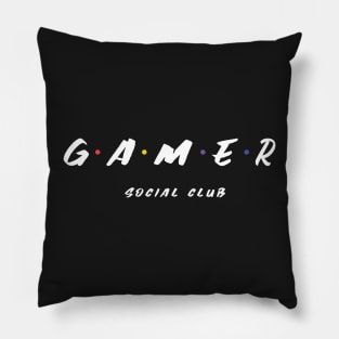 Gamer Social Club for Video Games Fans Pillow