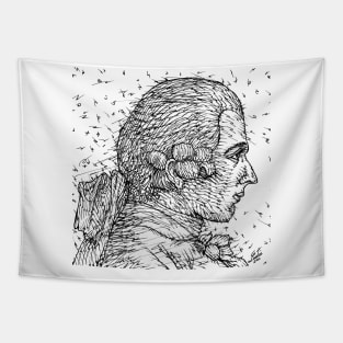 MARQUIS DE SADE ink portrait Tapestry