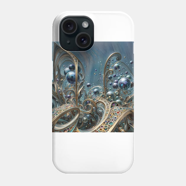 blue bubbles Phone Case by bogfl