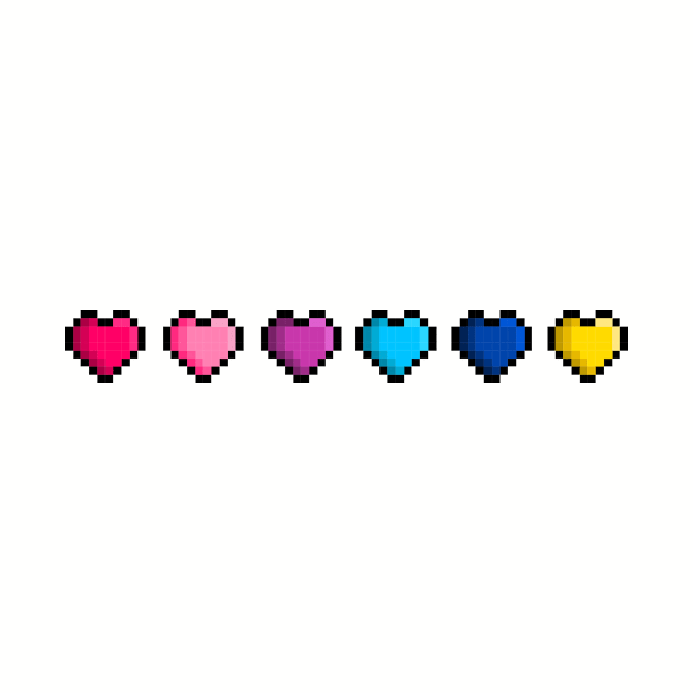 Pride Pixel Hearts by traditionation