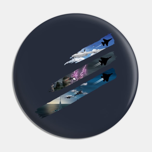 Ace Combat 7: Three Strikes Pin by patrickkingart