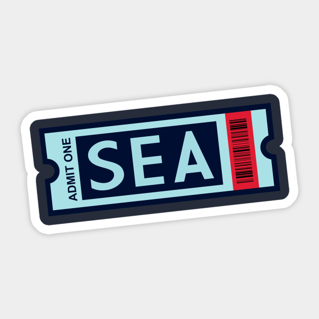SEA Hockey Ticket - Seattle - Sticker