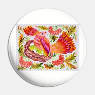 Mother Watercolor Painting Pin