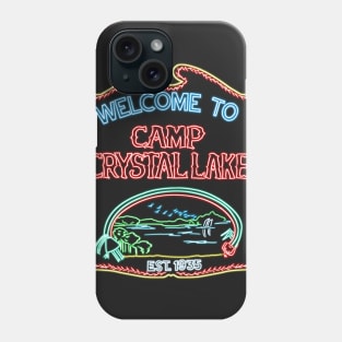 Camp Crystal Lake neon sign Phone Case