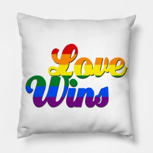 Love Wins Gay Pride Flag Pillow