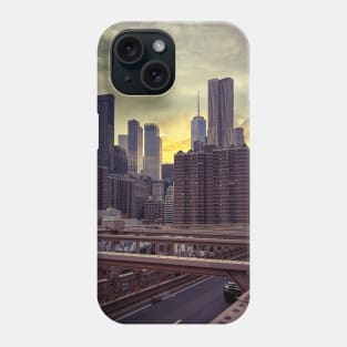 Brooklyn Bridge Manhattan Skyline Sunset New York City Phone Case