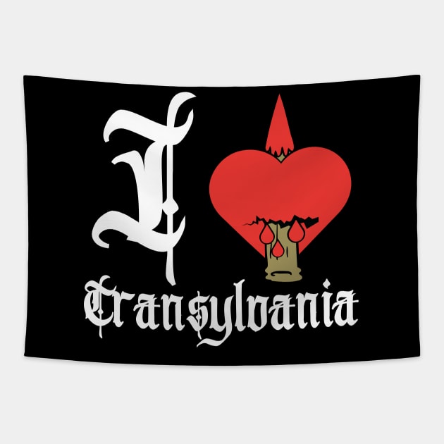 I Heart Transylvania-I Love Transylvania Tapestry by FullOnNostalgia