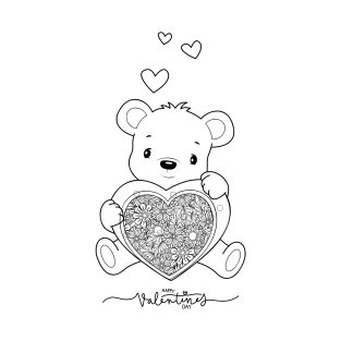 HAPPY VALENTINE´S DAY TEDDY BEAR AND HEARTS T-Shirt