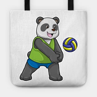 Panda at Sports with Volleyball Tote