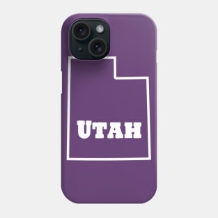 Utah Outline Text Phone Case