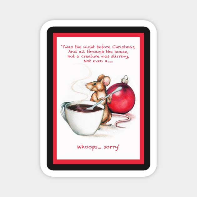 Christmas Mouse Magnet by PollaPosavec