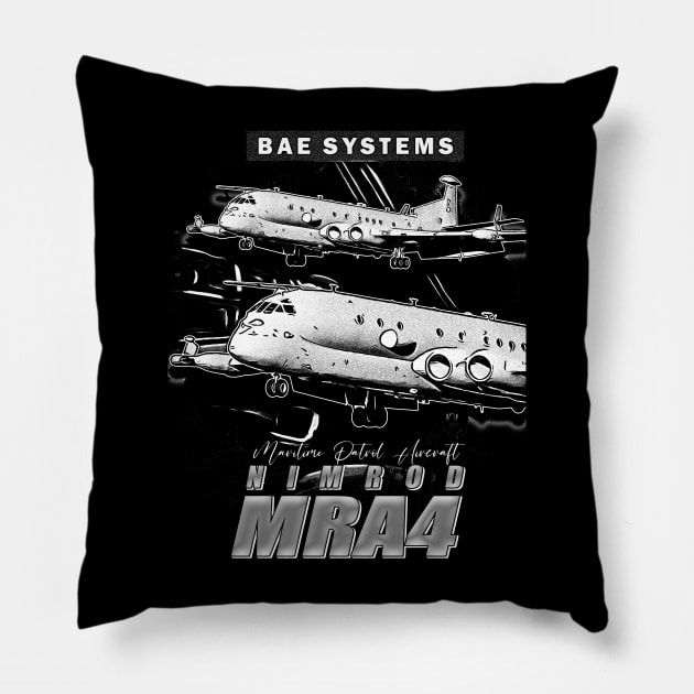 BAE Systems Nimrod MRA4 Maritime Patrol Aircraft Pillow by aeroloversclothing