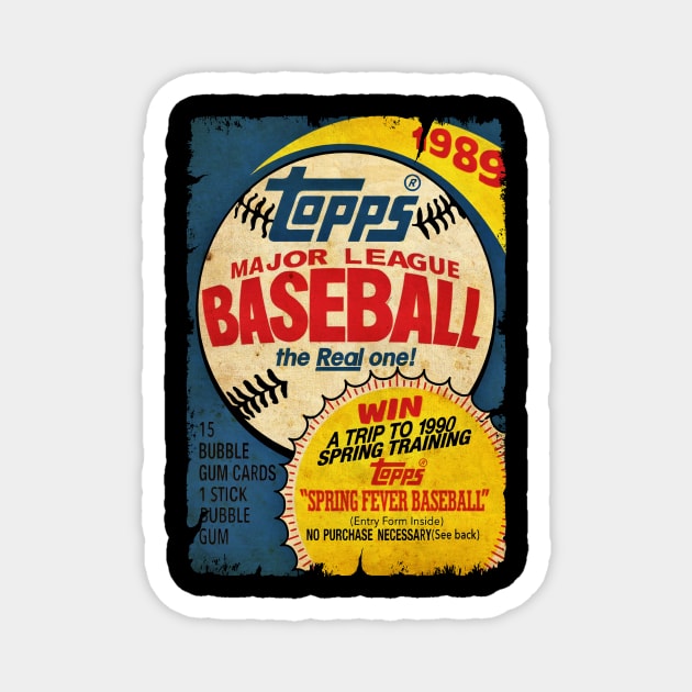 VINTAGE BASEBALL - TOPPS CARDS SPRING FEVER BASEBALL Magnet by kedaiadon