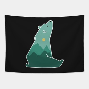 Cute Mountain Bear looking up Tapestry