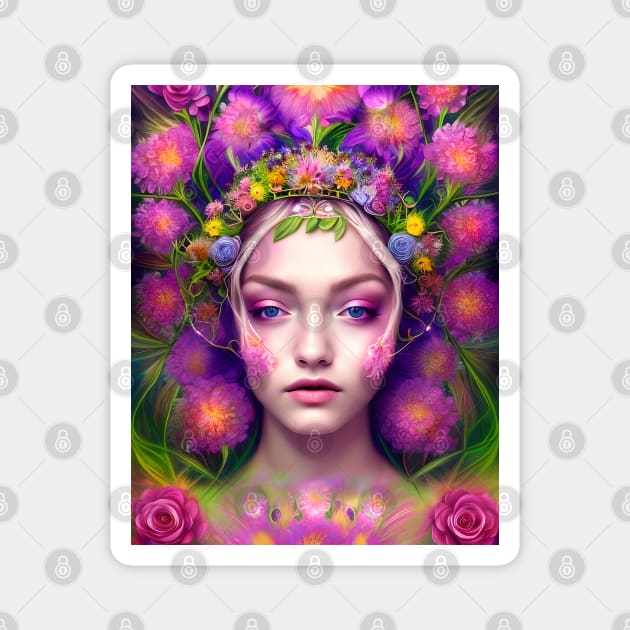 Flowers Princess Magnet by AnnieDreams