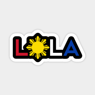 Lola - Grandmother - Filipino Flag Colors w/Sun Magnet