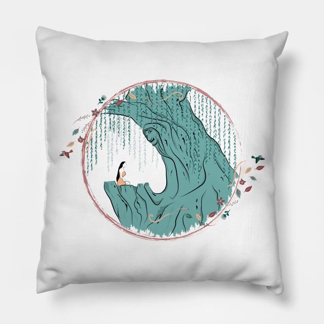 Grandmother Willow Pillow by Riverart